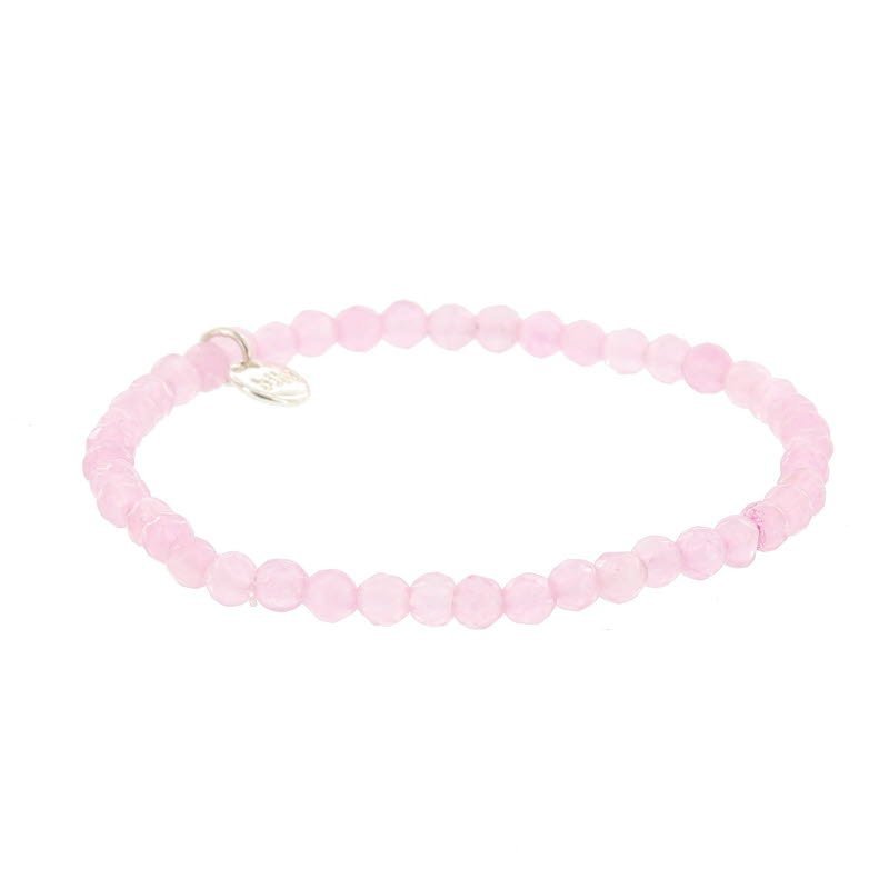 Biba natuurstenen armband kleur sweetly pink kralen 4mm