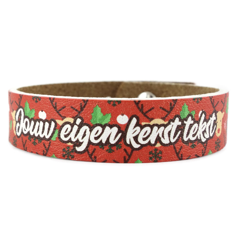 Armband met eigen kerst tekst