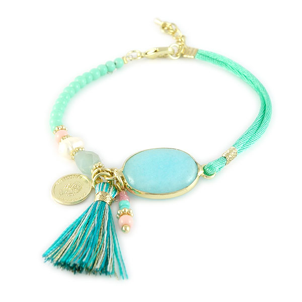 Beste Ibiza armband lovely turquoise | Gewoon! Sieraden XA-14