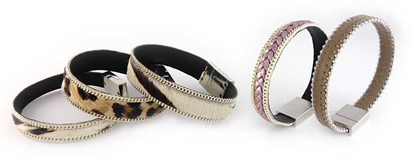 Armbanden met dierenprints en Swarovski