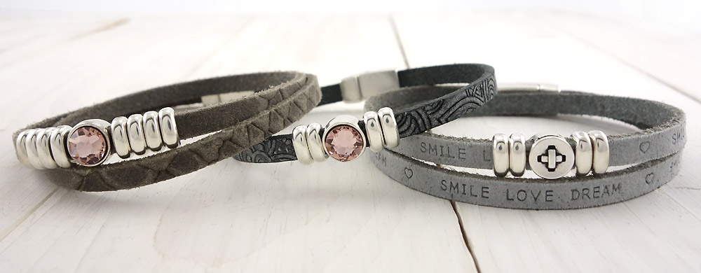 Leren armband met diverse patronen