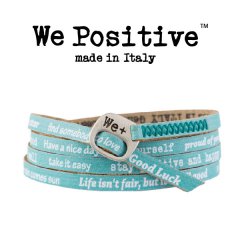 We Positive armband Aquamarine