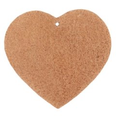 Leren hart kleur cognac brown tas