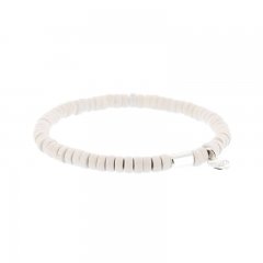 Houten armband kleur white 6mm