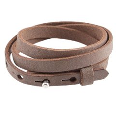 cuoio armband chocolato brown triple