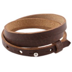 cuoio armband fudge brown triple