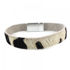 leren armband kleur zwart wit