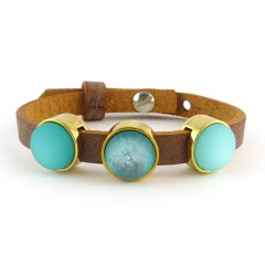 Complete Cuoio armband smoke cognac