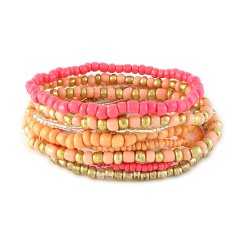 armbandenset rose peach