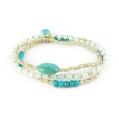 armbandenset turquoise zilver