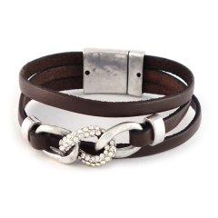 Biba armband taupe deco gold dark brown