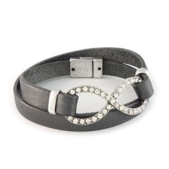 Biba armband infinity donkergrijs