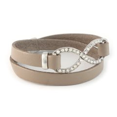 Biba armband infinity taupe