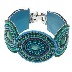 Biba Boho style armband green blue