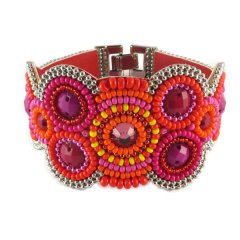 Biba Boho style armband orange flower