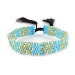 biba kralenarmband smal blauw