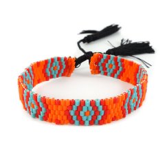 biba kralenarmband smal oranje