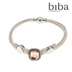 Biba armbandje leer roze