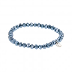 Biba facet armband kleur shiny midnight blue kralen 6mm
