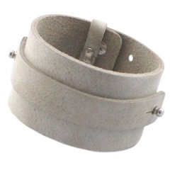 brede cuoio armband country grey brede schuivers