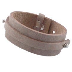 brede Cuoio armband chocolato brown