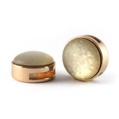 Slider rose met cabochon peach light paipolas matt