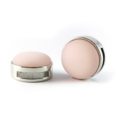Slider zilver met cabochon pink soft matt