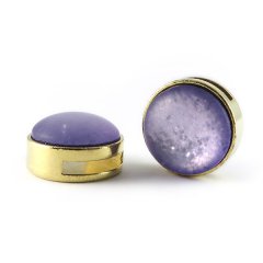 Slider goud met cabochon purple tanzanite Paipolas matt