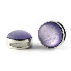 Slider zilver met cabochon purple tanzanite Paipolas matt