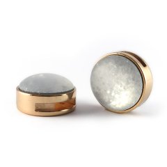 Slider rose met cabochon wit bianco paipolas matt