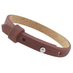 cuoio armband dark copper brown