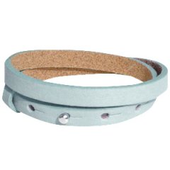 Cuoio armband dream blue dubbel