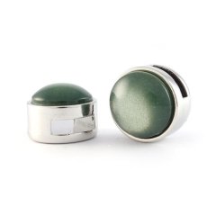 Cuoio slider zilver soft tone shiny green grey