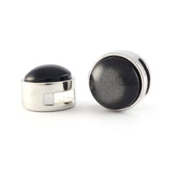 Cuoio slider zilver soft tone shiny silver black