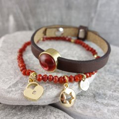 Armband combinatie Warm Red