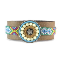 Gypsy style armband lichtblauw