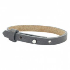 leather bracelet color lava grey