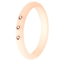 Polaris mat light peach met drie Swarovski steentjes-16