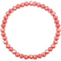 Facetarmband kleur rose peach 6mm