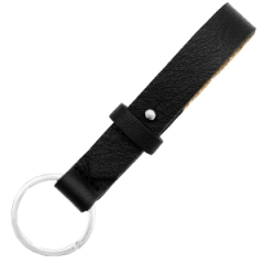 Leren sleutelhanger kleur nero black geschikt voor 20 mm schuivers